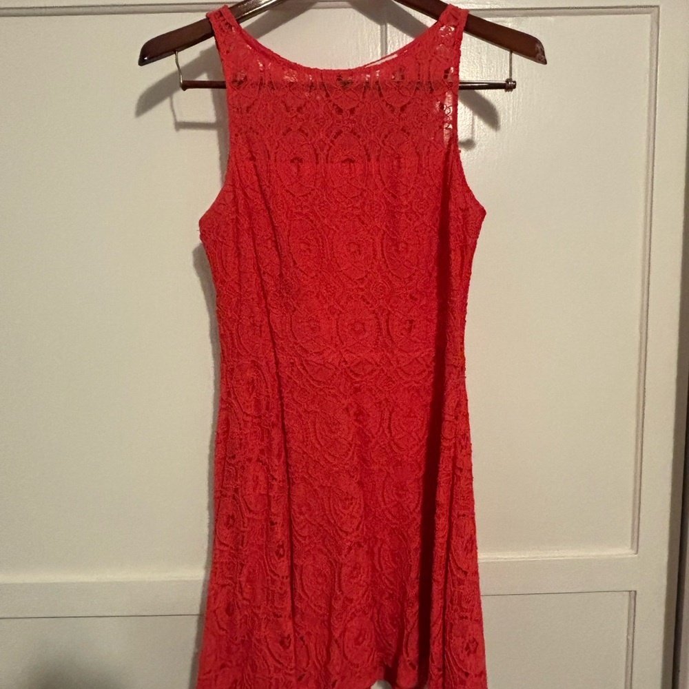 BB Dakota Red Sheath Mini Dress Halter Sleeveless